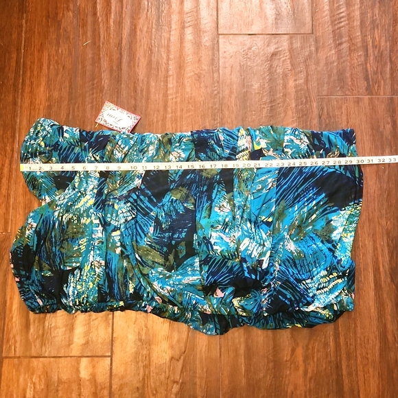 NWT - DOTS Tropical Strapless summer stretchy sundress Turquoise, Size 1X - Picture 5 of 5